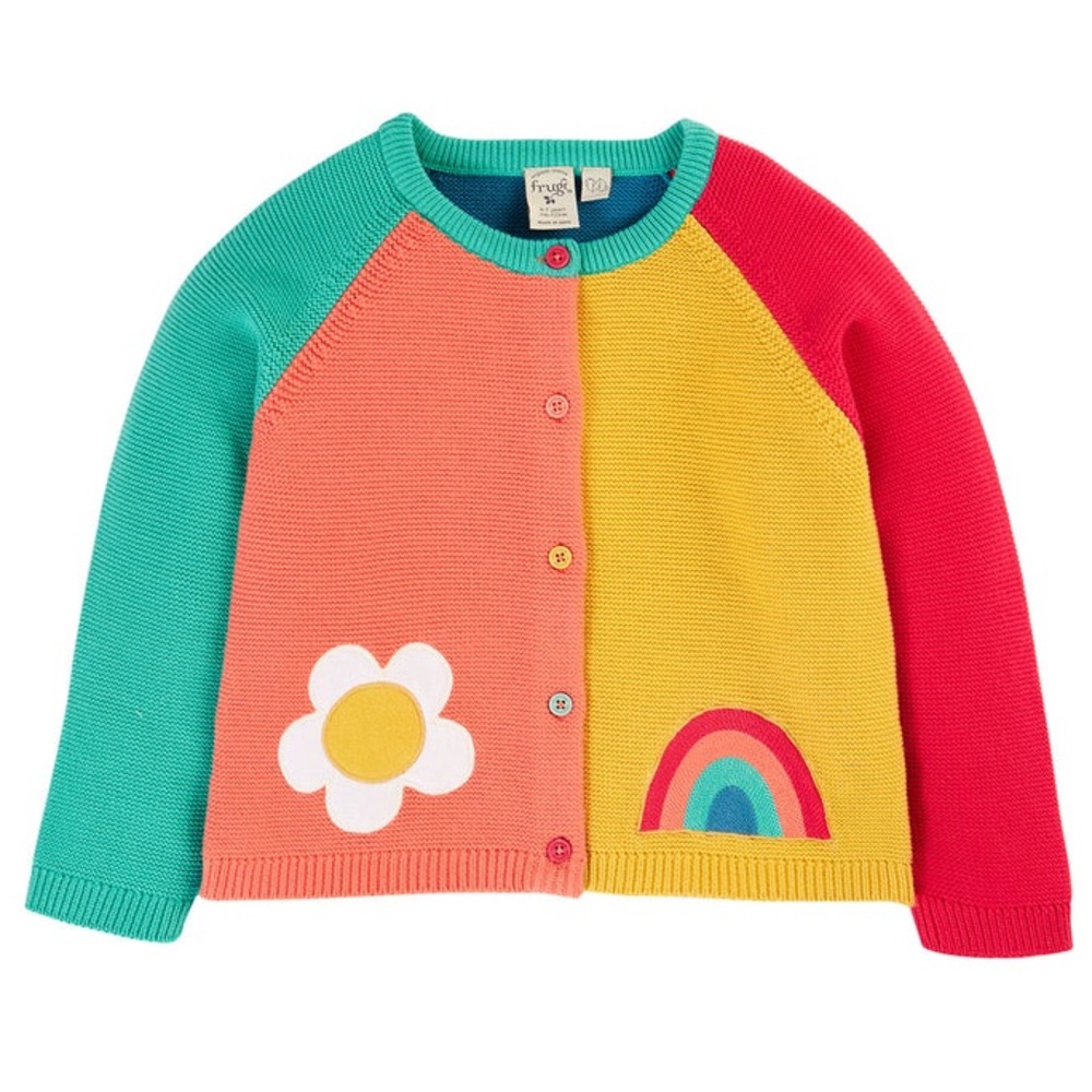Frugi Patsy Cardigan Cantaloupe Flower